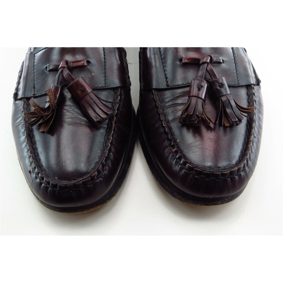 Cole Haan Shoes Sz 9.5 C Almond Toe Brown Loafer Leather Men - Picture 2 of 7